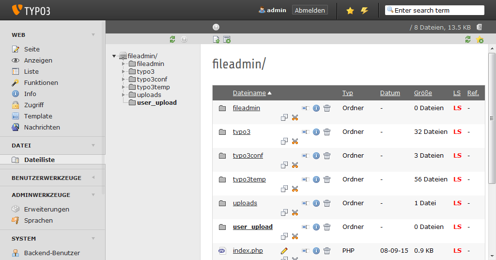 TYPO3 File Manager