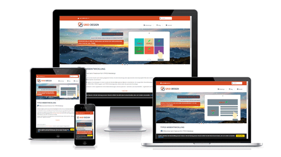 Responsive Webdesing auf Tablet, Desktop, Mobile und Notebook